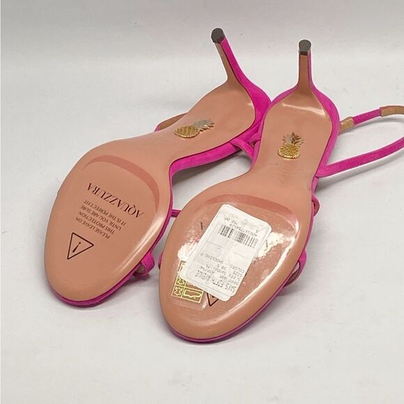 Aquazzura Sleek 75MM Strappy Suede Sandals size 36.5 - Picture 12 of 13